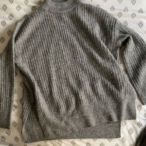 H&M Oversized Charcoal Knit Sweater